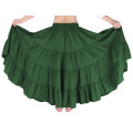 Belle Poque Mujer De Color Verde Sólido De Algodón Ancho De Algodón Maxi Falda De Falda Larga BP000207-3